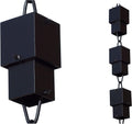 monarch rain chains aluminum multi cube black rain, main product view