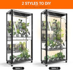bstrip indoor greenhouse with grow light and pegboard, package contents