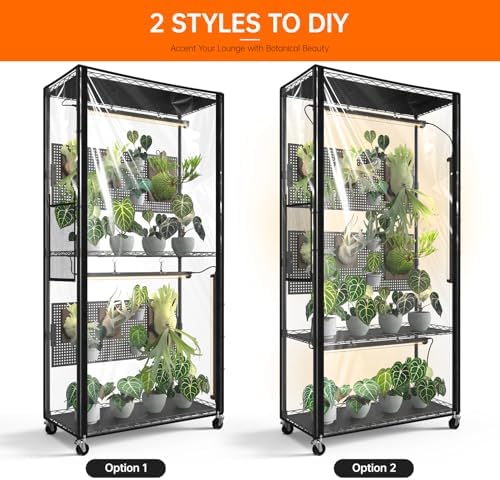 bstrip indoor greenhouse with grow light and pegboard, package contents