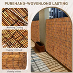 koiueyw bamboo reed fencing, light russet bamboo screens, package contents