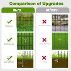 garden fence outdoor for yard with gate, 48in, side view