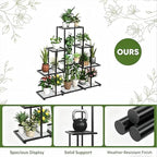ekisemio 5 tier metal plant stand - heavy, side view