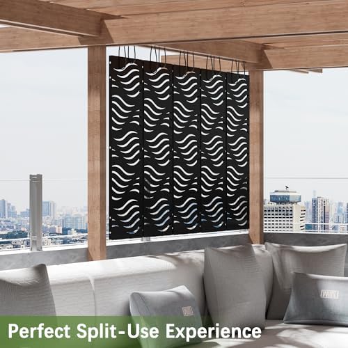 cofar metal privacy screen outdoor 72" h×44" w, front angle view