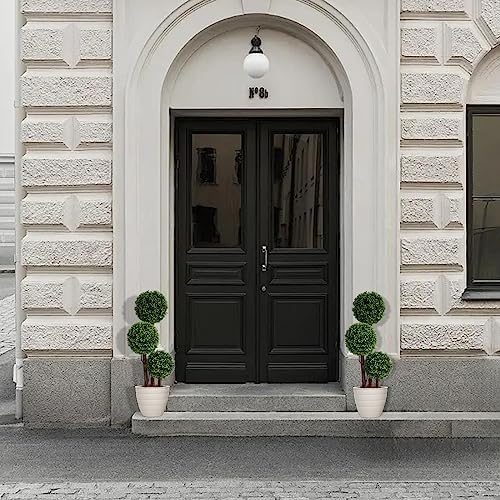 artificial topiaries ball tree outdoor, 3ft fake topiary showing dimensions