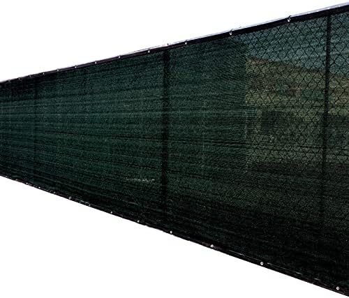 6' x 50' 3rd gen black fence privacy shown in use
