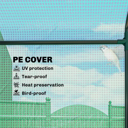 outsunny 6' x 3' x 5' portable walk-in, close-up detail