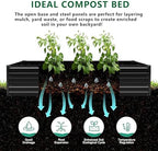 diiyiv 12x2x1.5ft galvanized raised garden bed,vegetable boxes-rectangle metal, close-up detail