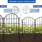 17in x 28ft decorative garden fence, 26 panels, close-up detail