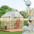 6 ft greenhouse, outdoor greenhouses, polycarbonate panels with, close-up detail