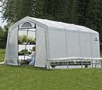 shelterlogic 70658 greenhouse-in-a-box flow peak roof style easy shown in use