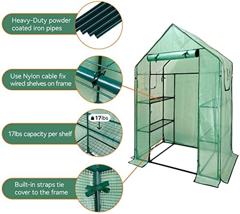 walk in greenhouse with shelves,walk-in plant plastic green on a desk or shelf