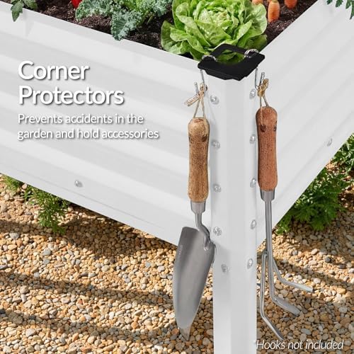 best choice products 48x24x30in galvanized raised garden bed, view 9