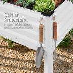 best choice products 48x24x30in galvanized raised garden bed, view 9