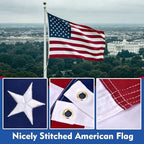 american flags for outside 4x6, heavyduty spun polyester, close-up detail
