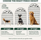decorative garden fence, 48in h x 27ft l shown in use