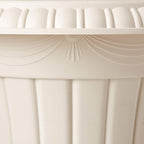 Arcadia Garden Products PL00BG Classic Traditional Plastic Urn Planter, 16” x 18”, Beige