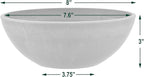 PSW Pot Collection M20C 8-inch Plastic/Stone/Wood Composite Low Bowl Planter – No Drainage Hole (Drillable), Shallow Indoor/Outer Pot for Succulents, Bonsai, Fairy Gardens, Herbs, Chocolate