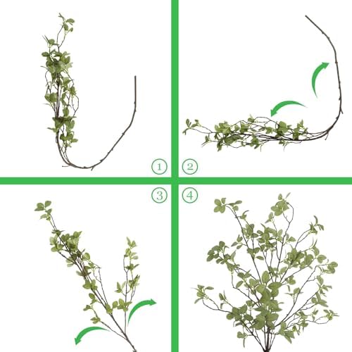 artificial greenery stems, 41.3’’ tall fake plants branches, package contents