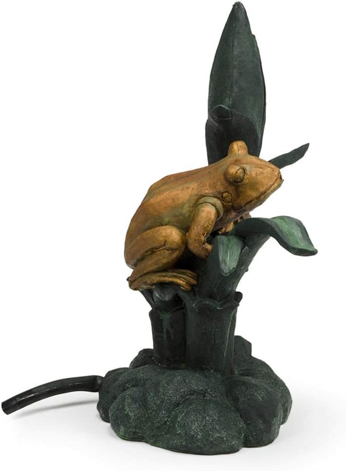 Aquascape Frog on Reed Spitter Fountain for Ponds and Water Gardens | 78305