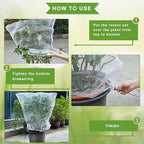 drawstring blueberry netting for bushes - 6 pack on a desk or shelf