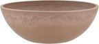 PSW Pot Collection M25TP 10-inch Plastic/Stone/Wood Composite Low Bowl Planter – No Drainage Hole (Drillable), Shallow Indoor/Outer Pot for Succulents, Bonsai, Fairy Gardens, Herbs, Taupe