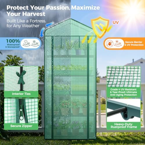 mini greenhouse for indoor outdoor: ohuhu 23 x showing dimensions