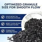 ipw bulk activated carbon 4x8 mesh coconut shell, close-up detail
