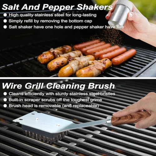 poligo 22pcs heavy duty bbq grill accessories set on a desk or shelf