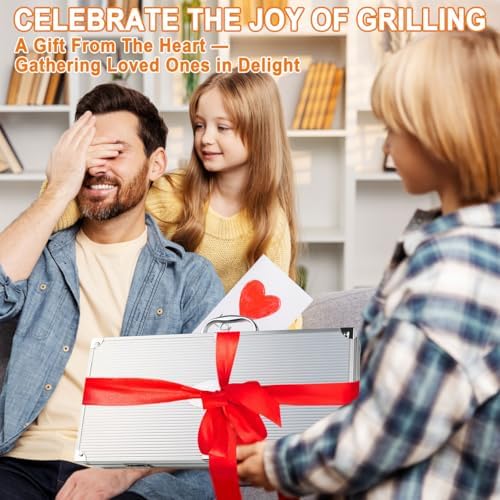 poligo 22pcs heavy duty bbq grill accessories set shown in use