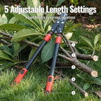agricut telescopic garden loppers anvil - extendable tree, side view