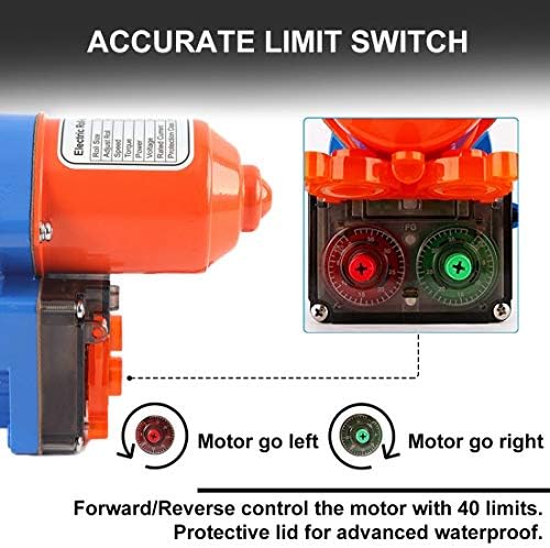 uygalaxy greenhouse film roll up motors with limit showing dimensions