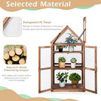 graffy wooden cold frame greenhouse with 3 removable showing dimensions