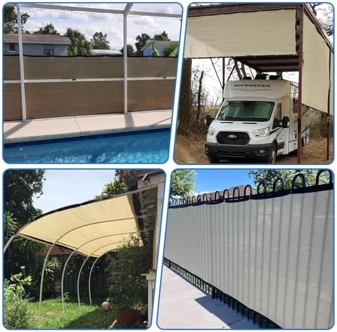 tang 4' x 50' privacy fence screen green shown in use