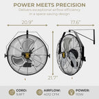zebozap 18" outdoor fan | outdoor fans for, side view