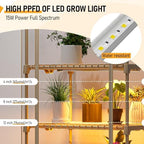 specilite 4 tiers adjustable indoor mini greenhouse with showing dimensions
