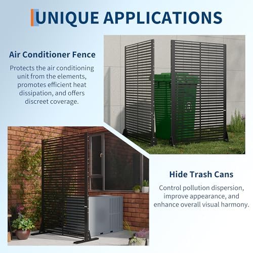 garvee 6x4ft outdoor metal privacy screen louvered decorative, package contents