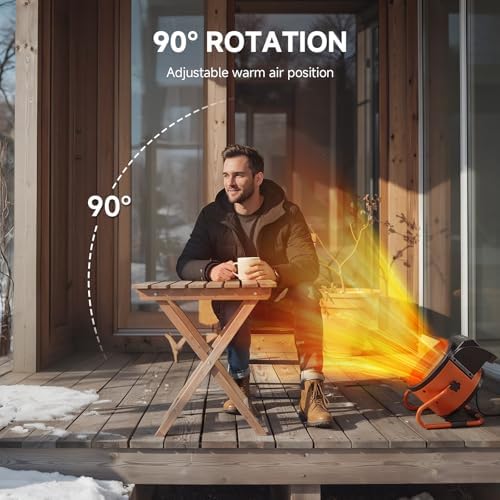 pasapair greenhouse heater with remote, 1500w fast heating on a desk or shelf