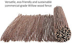 forever bamboo natural willow rolled panel fence natural, side view