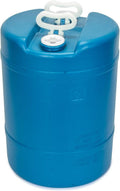 Legacy Food Storage Emergency Water Storage Container, 15 Gallon Long-Term Water Tank, BPA-Free Food Grade Plastic, Light-Blocking Design, 2 Carry Handles, Siphon Hose Included (15.7" D x 21.5" H)