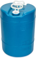 Legacy Food Storage Emergency Water Storage Container, 15 Gallon Long-Term Water Tank, BPA-Free Food Grade Plastic, Light-Blocking Design, 2 Carry Handles, Siphon Hose Included (15.7" D x 21.5" H)