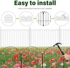 6 panels no dig decorative garden fence for, close-up detail