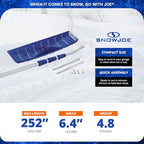 snow joe telescoping roof rake, extendable leaf &, close-up detail