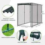 ohuhu crop cages for garden plant:6.6x3.9x5.3 ft plant, side view