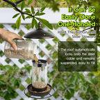 pack of 2 - metal roof bird feeder, close-up detail