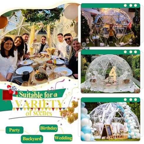 garden dome 12ft clear tent outdoor for garden shown in use