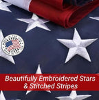 grace alley american flag: 3x5 ft us flag, close-up detail