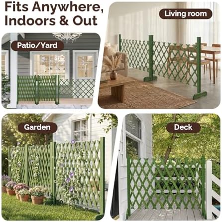vingli 2 packs expandable garden fence, 27.55in freestanding, package contents