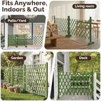 vingli 2 packs expandable garden fence, 27.55in freestanding, package contents