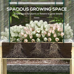 outsunny raised garden bed with greenhouse cover 45, package contents