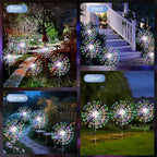 hpufkot solar garden lights outdoor,waterproof garden, 2pc 200, close-up detail
